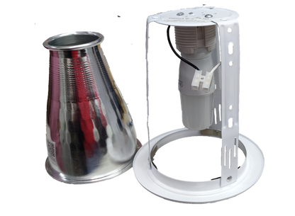 Omni & Firefly 4 inch LED pinlight housing with metal reflector for ceiling light installation