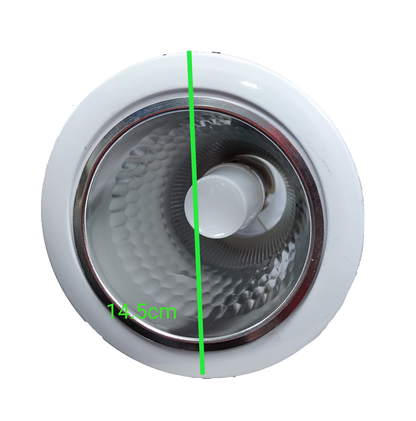 Omni & Firefly 4 inch LED pinlight housing ceiling light with reflective inner surface and white trim