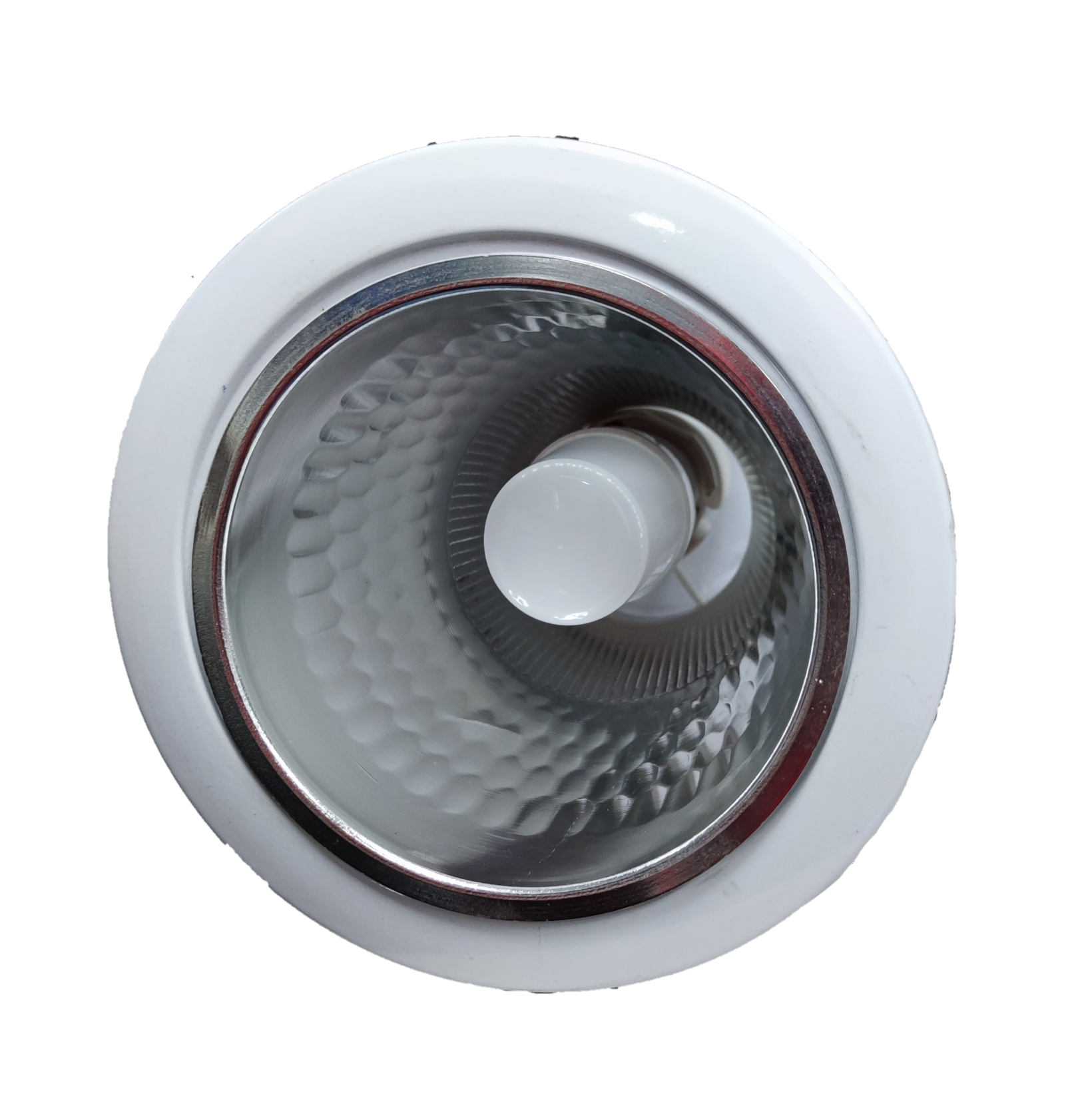 Omni & Firefly 4 inch LED pinlight housing ceiling light with reflective interior and white trim