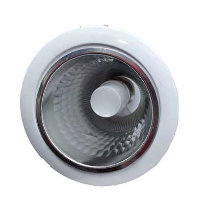 Omni & Firefly 4 inch LED pinlight housing ceiling light with reflective interior and white trim