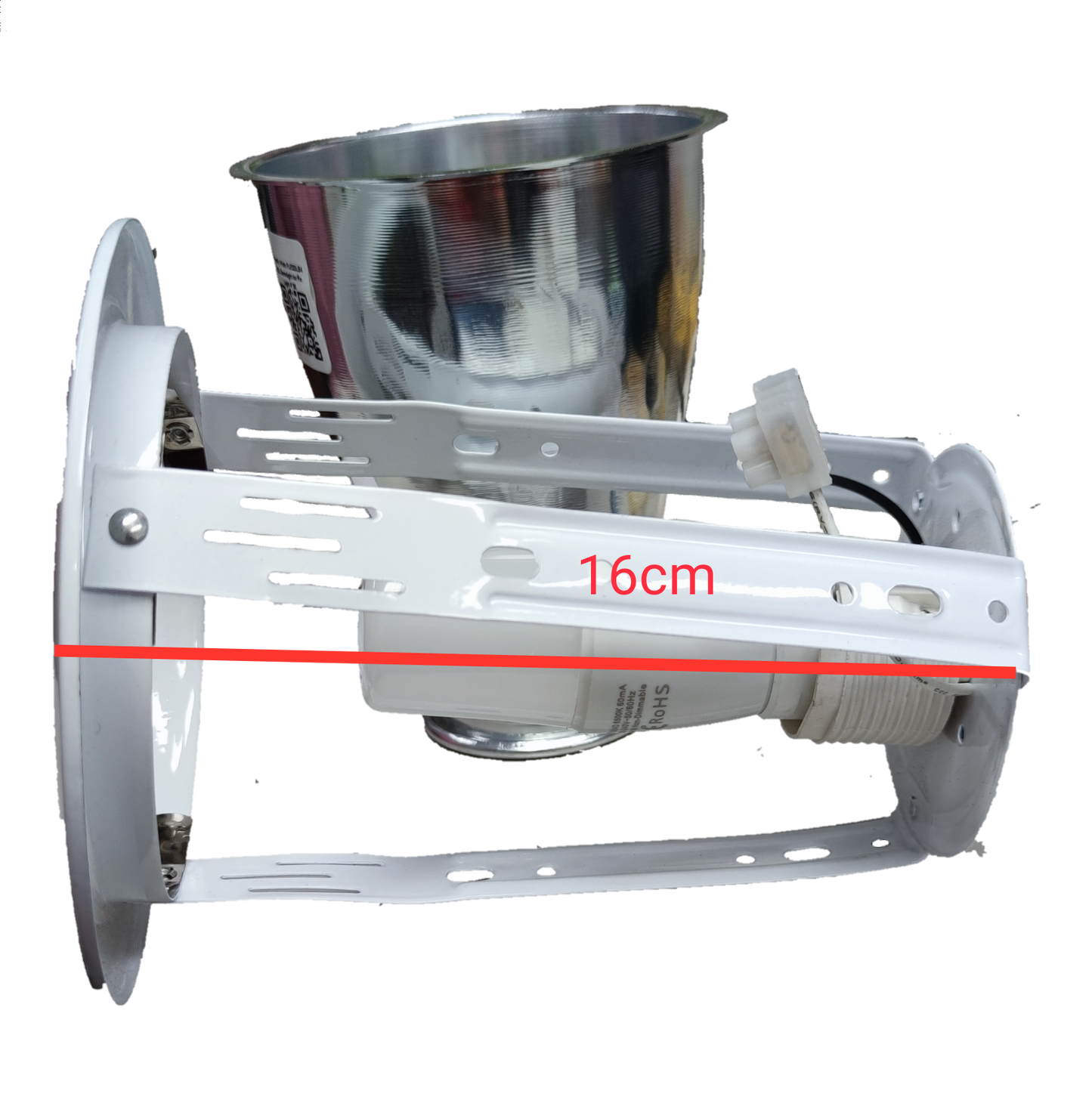 Omni & Firefly 4 inch LED pinlight housing with durable metal frame and white mounting bracket