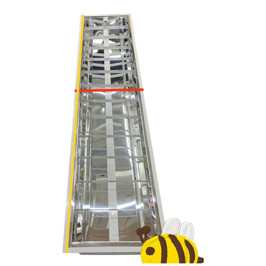 1x16W LED Fluorescent Tube with Aluminum Reflector Daylight 6500K Surface Mounted 12 x 48 Inches Available in 16W 18W and 20W