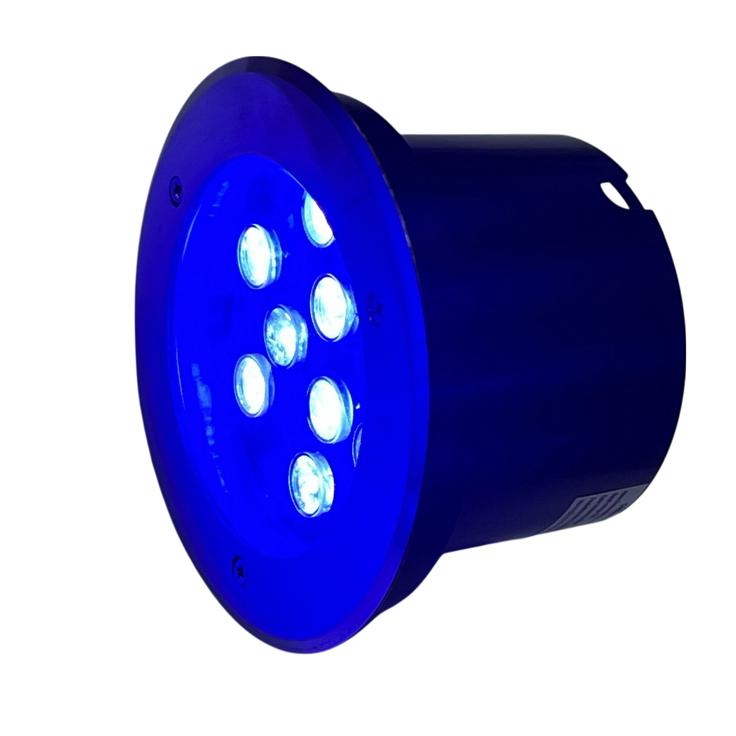9W LED Pool Lights 12VDC Blue round underwater pool light with six bright blue LEDs