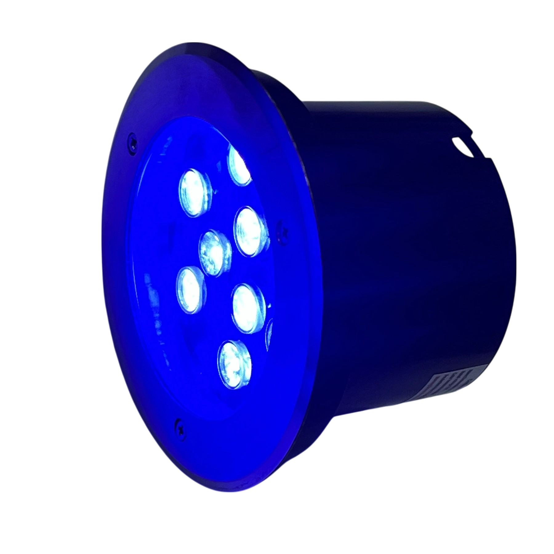 9W LED Pool Lights 12VDC Blue round underwater pool light with six bright blue LEDs