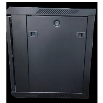 Electx Electrical Supply Black Wall-Mounted PC Case with Ventilation and Lockable Door