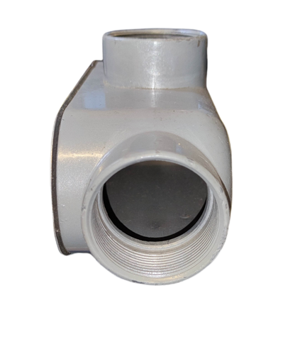 Local vendor Conduit Bodies Threaded Tee Type electrical conduit part in gray metal