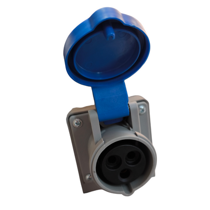 Wixim Industrial Outlet Wall Type IP44 blue and gray power socket with protective cover