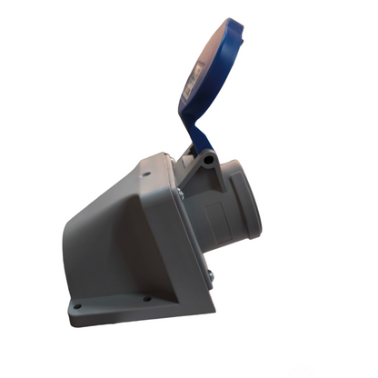 Wixim Industrial Outlet Wall Type IP44 gray power socket with blue protective cover