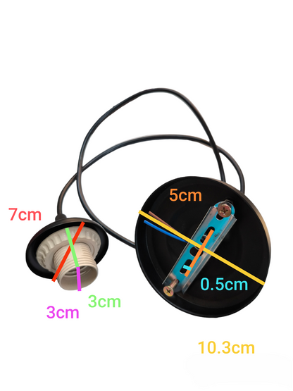 Amco Biglite industrial pendant light fixture ceiling light socket with wiring and mounting base