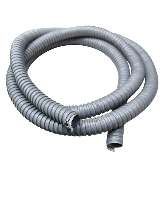 Local brand gray Liquid Tight Flexible Hose coiled for electrical and fluid protection