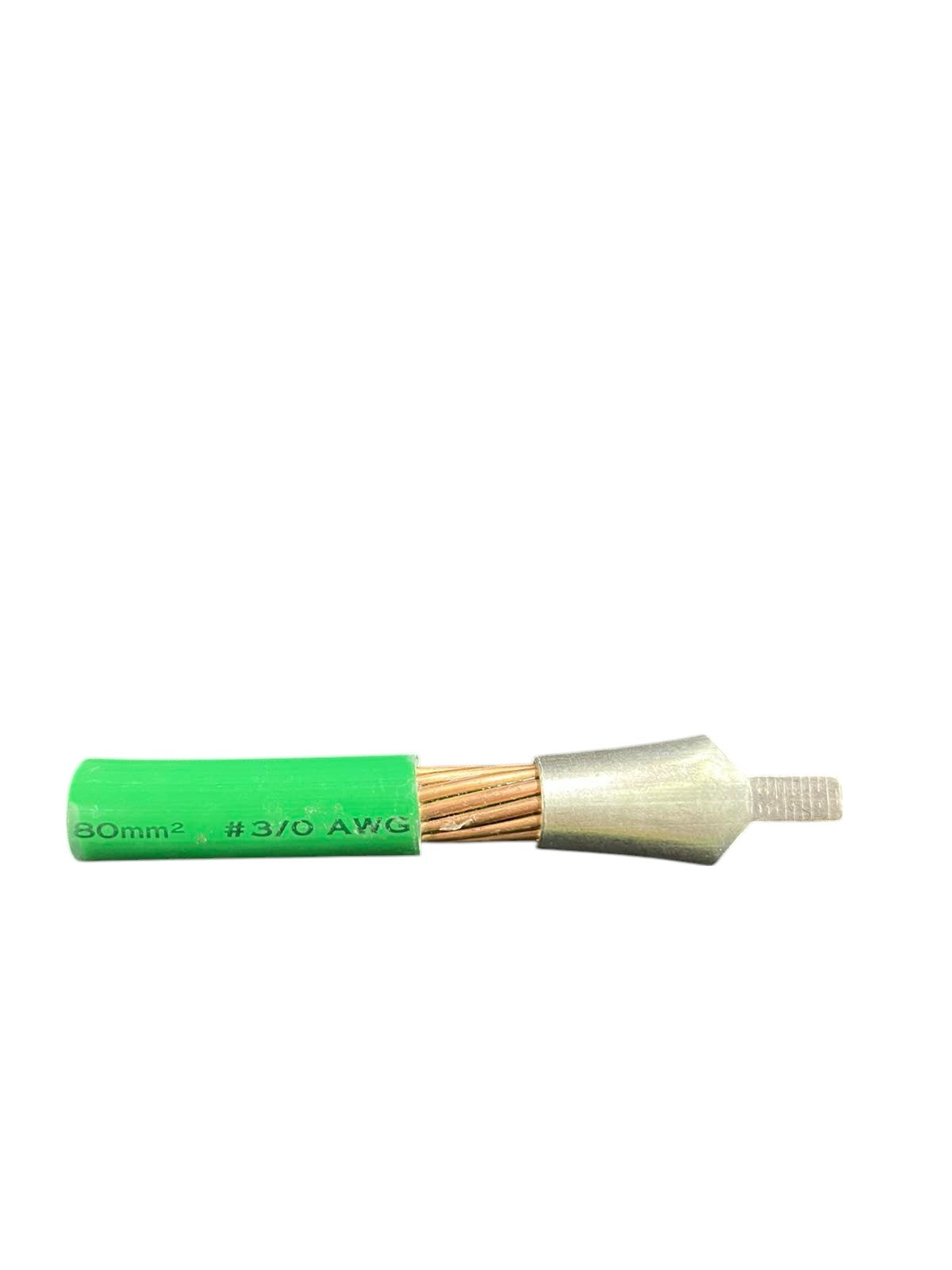 Lugs for Miniature Circuit Breaker C45-70 with green insulated copper cable end for cable management
