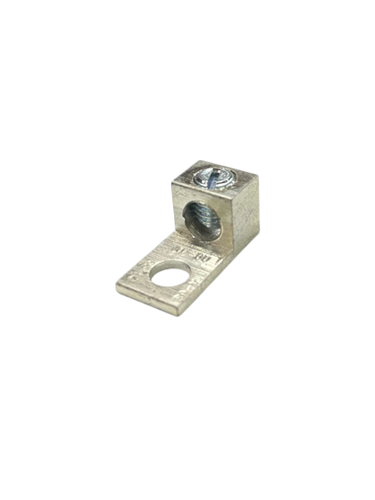 Electx Electrical Supply Mechanical Lugs 1 Hole 14mm AWG 6 silver right angle lug with screw for secure electrical connections