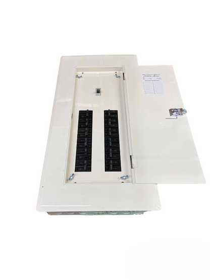 Koten and GE Panel Board 225A 250SP 2Pole electrical circuit breaker panel with white metal enclosure