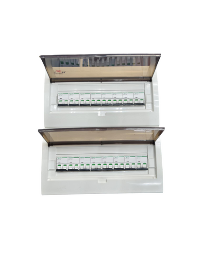 Schneider and ZY Panel Board 50A 2 Pole Main Miniature electrical circuit breaker board with transparent cover