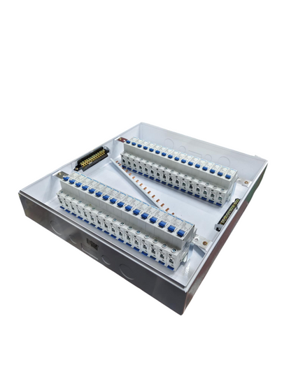Chint Panel Board 63A 1Pole Main with 31 Branches electrical circuitry and parts in a metal enclosure