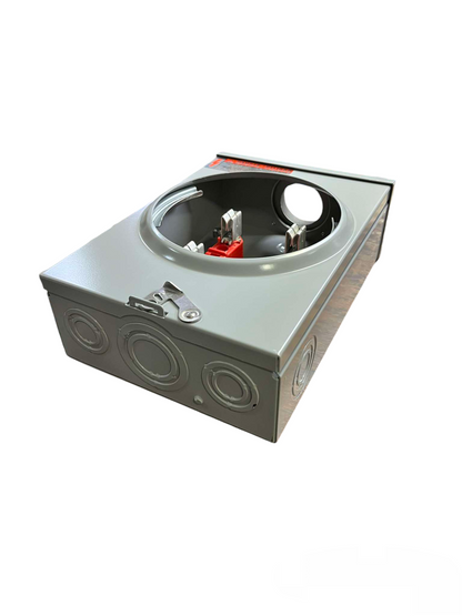 Cirtech electrical Square Meter Base for 4 Jaws with metal housing and secure locking mechanism