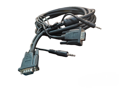 Grippes VGA Cable Male to Male with black connectors and long cable for video signal transmission