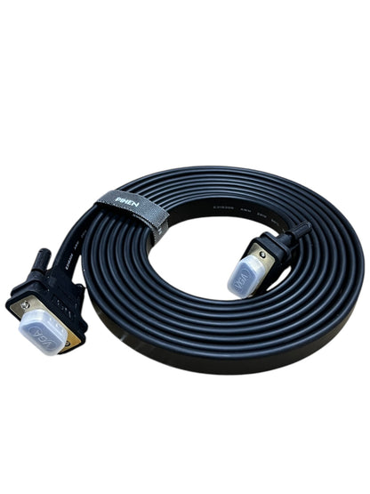 Grippes VGA Cable Male to Male with durable black coating and secure connector caps