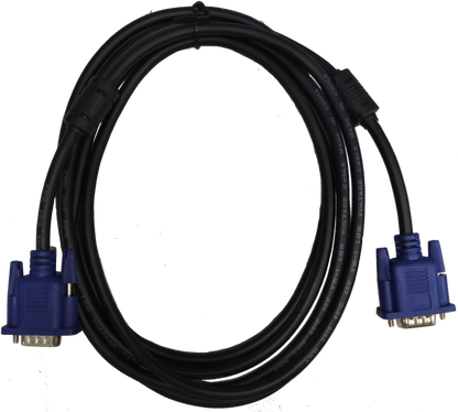 Grippes VGA Cable Male to Male with Blue Connectors and Black Cable for Video Transmission