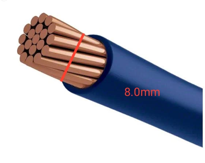 Duraflex 8.0mm THHN AWG 8/7 THWN Blue- Per Meter