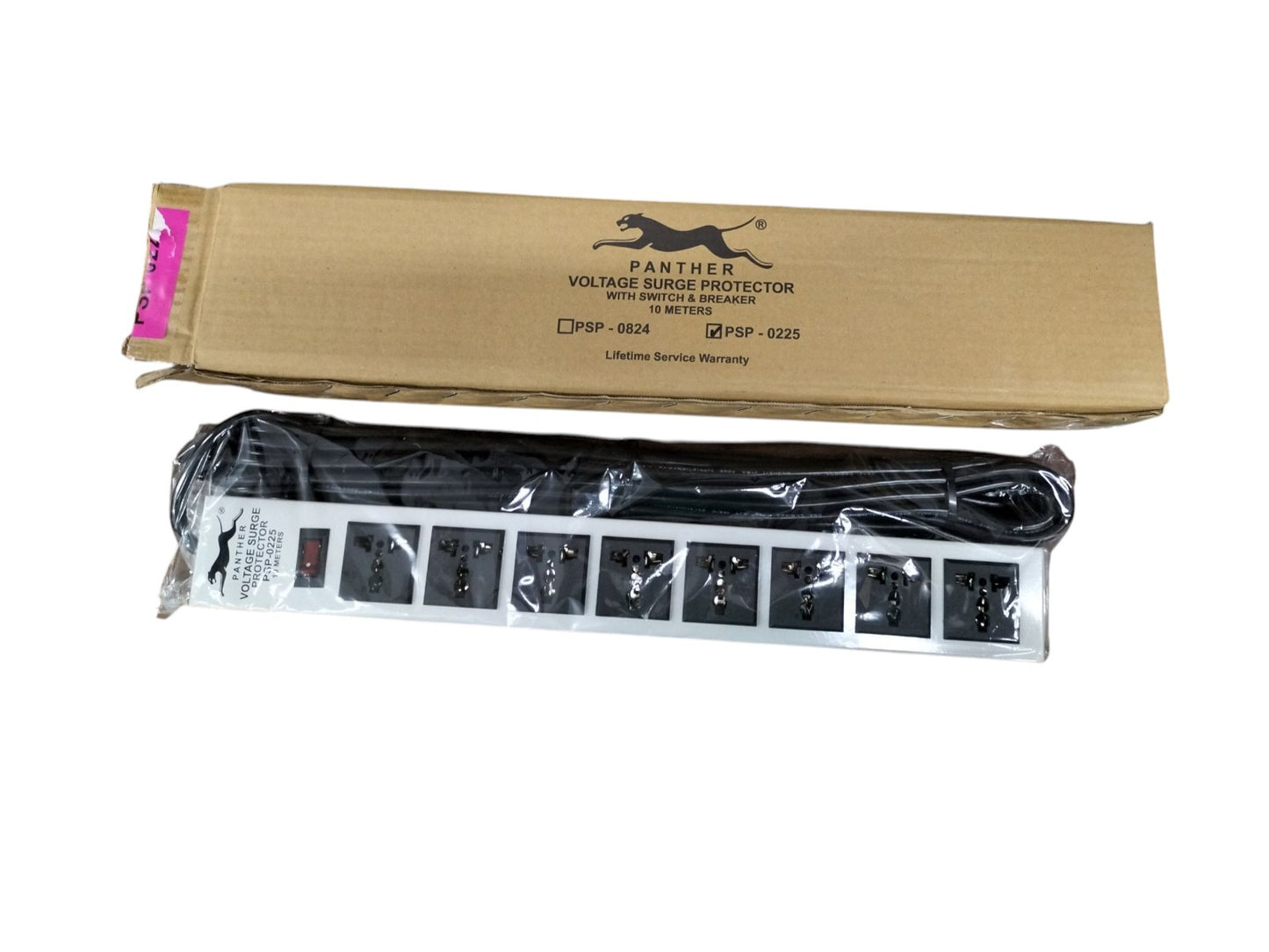 Panther, 8 Gang Extension Cord With Switch and 10 Meters Wire PSP-0225