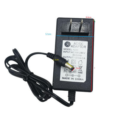 Grippes AC/DC Adaptor 12V 3A, Power Adaptor 12V DC 3A