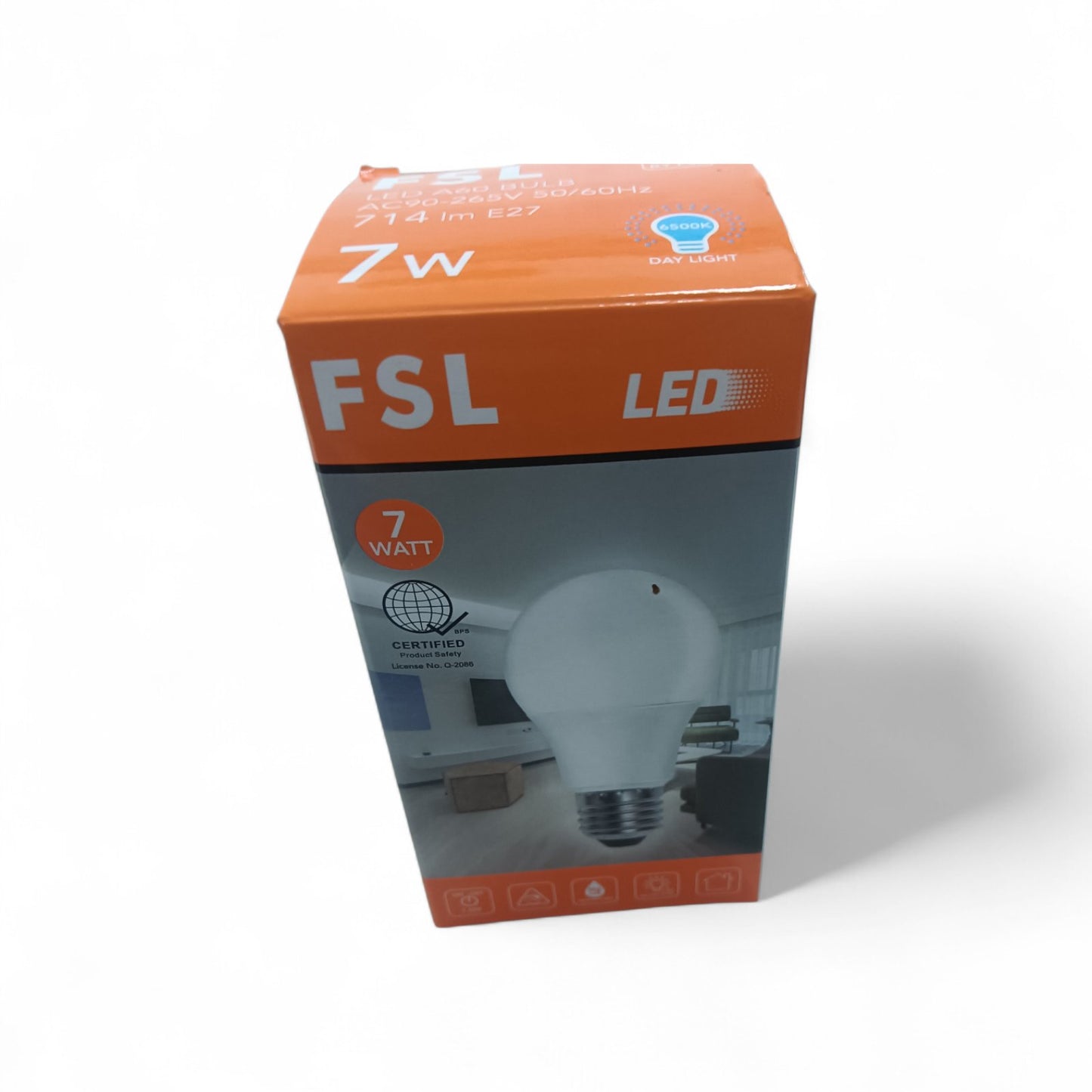 FSL LED Bulb 7W E27 180-265V Daylight B220-9DL 6500K B220V-7DL
