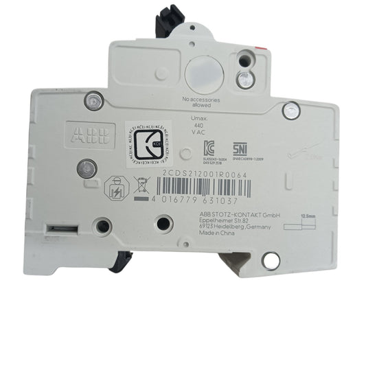 ABB MCB Miniature Circuit Breaker  25A 2  Pole 6 Kaic 220v SH202-C25