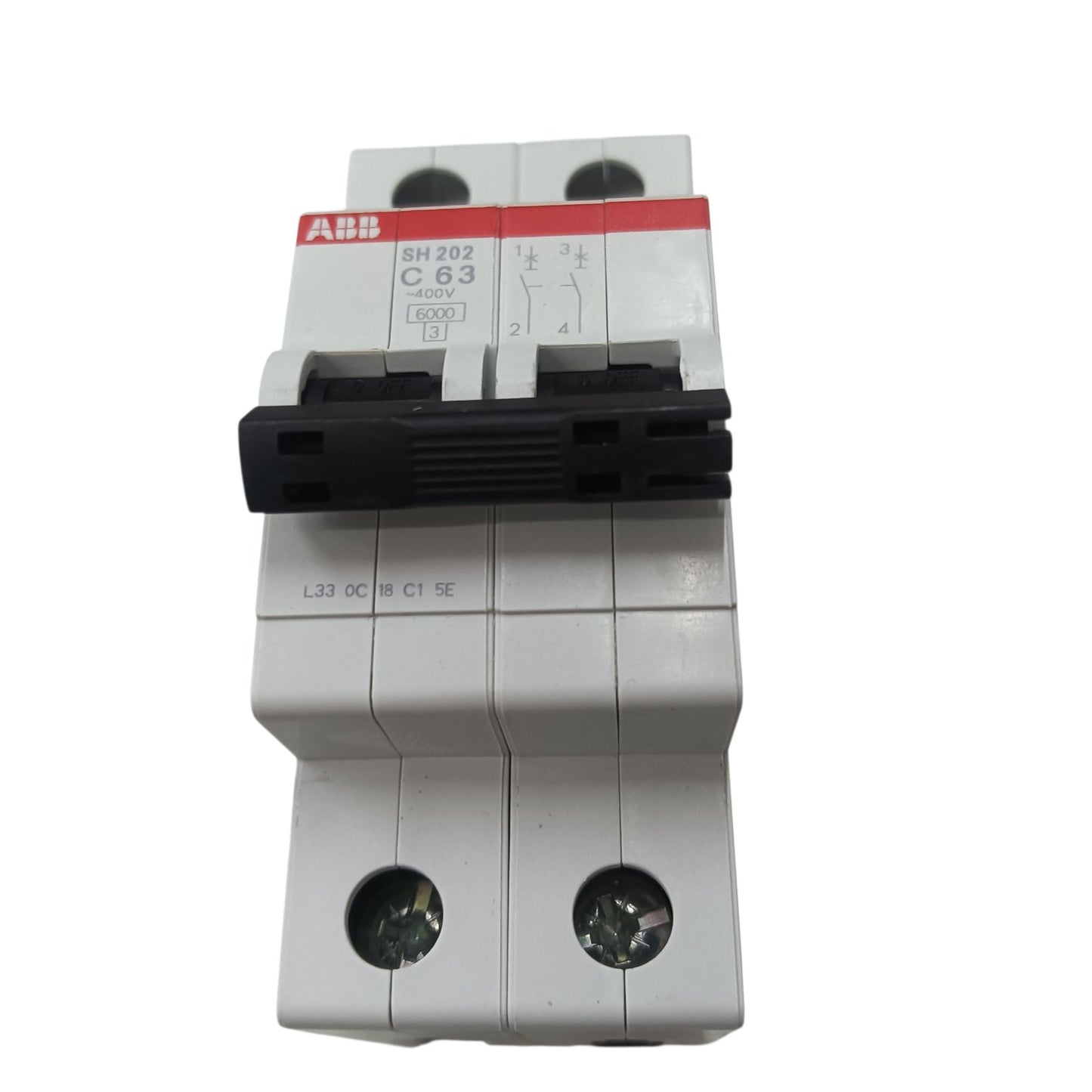 ABB MCB Miniature Circuit Breaker  63A 2  Pole 6Kaic 220v SH202-C63