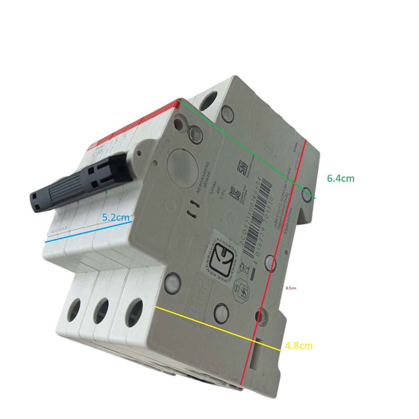 ABB Miniature Circuit Breaker 16A 3 Pole  MCB 6 Kaic 400V SH203-C16