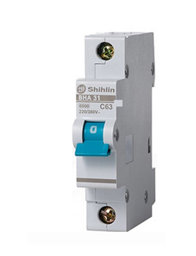 Shihlin Miniature Circuit Breaker 1A 1 Pole MCB 6 Kaic 230V BHA31C-1A