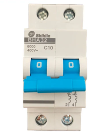 Shihlin Miniature Circuit Breaker 63A 2 Pole MCB 6 Kaic 230V BHA32C-63A
