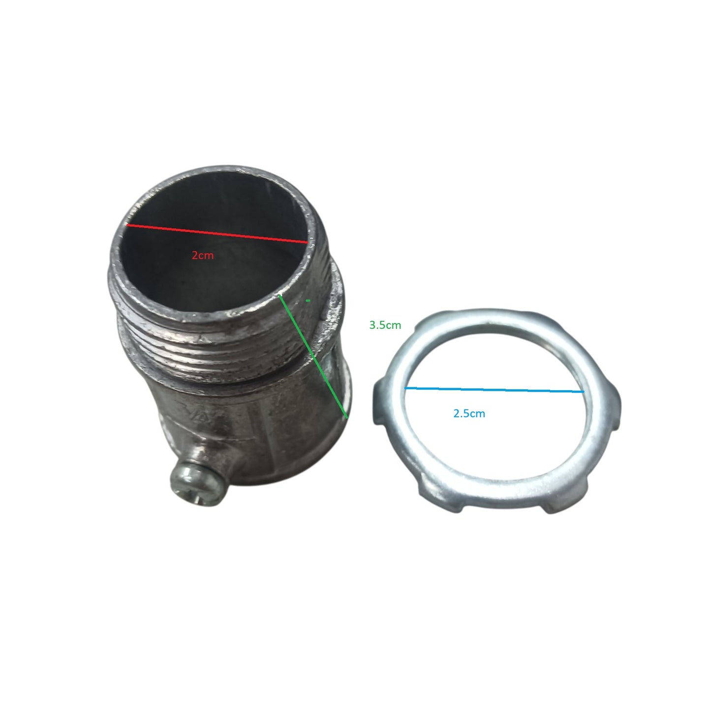 EMT Connector or EMT Adaptor with lock Nut 3/4"