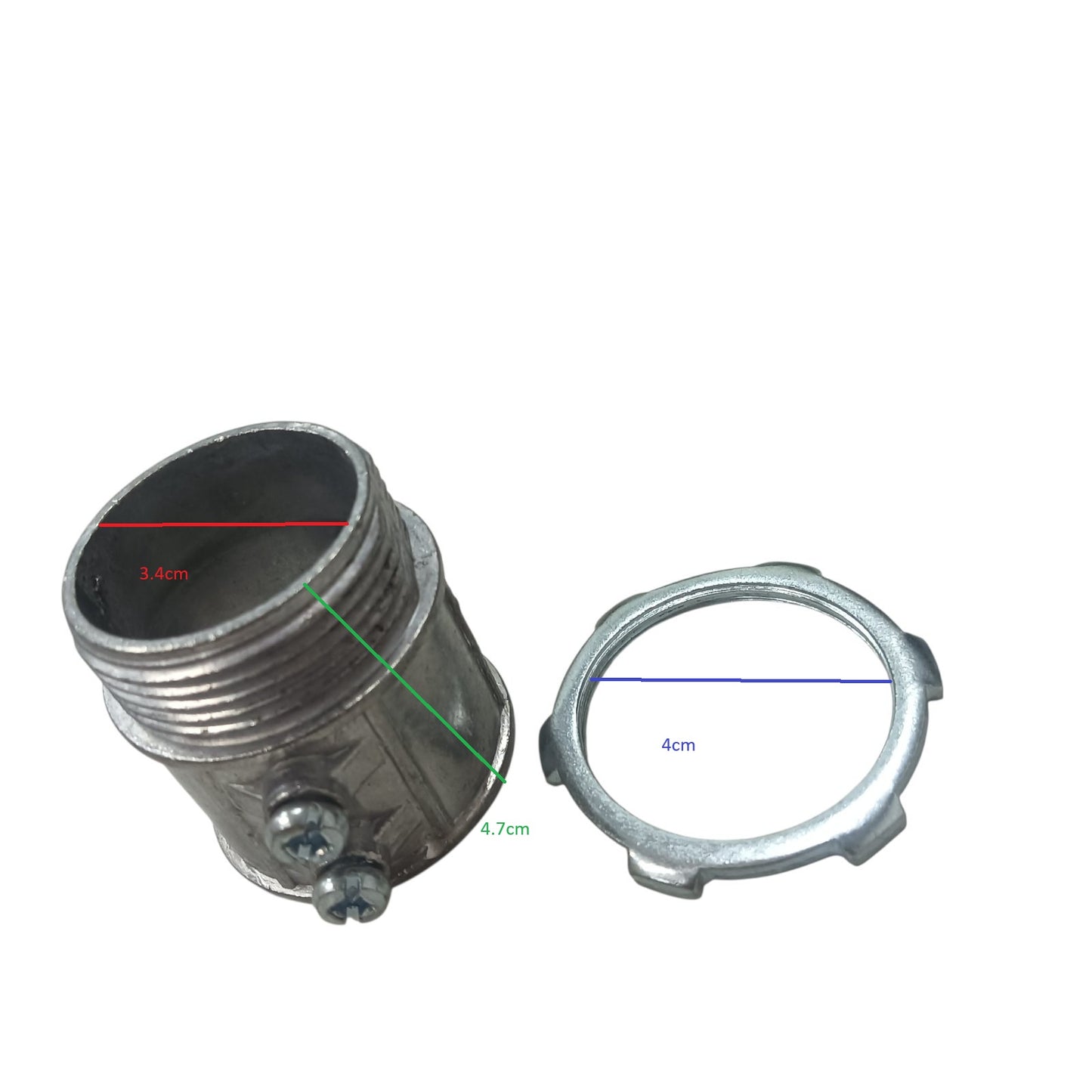 EMT Connector or EMT Adaptor with lock Nut 1 1/4"