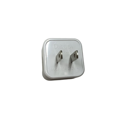 Omni Universal Adaptor, Round to Flat Adaptor, Universal to Flat Pin Adaptor 10A 250V WUA-002