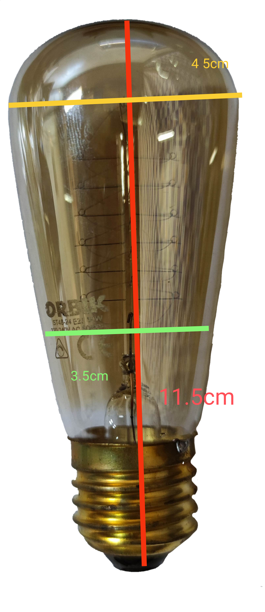 Electx Electrical Supply vintage filament bulb E27 dimmable incandescent light bulb with clear glass and visible filament