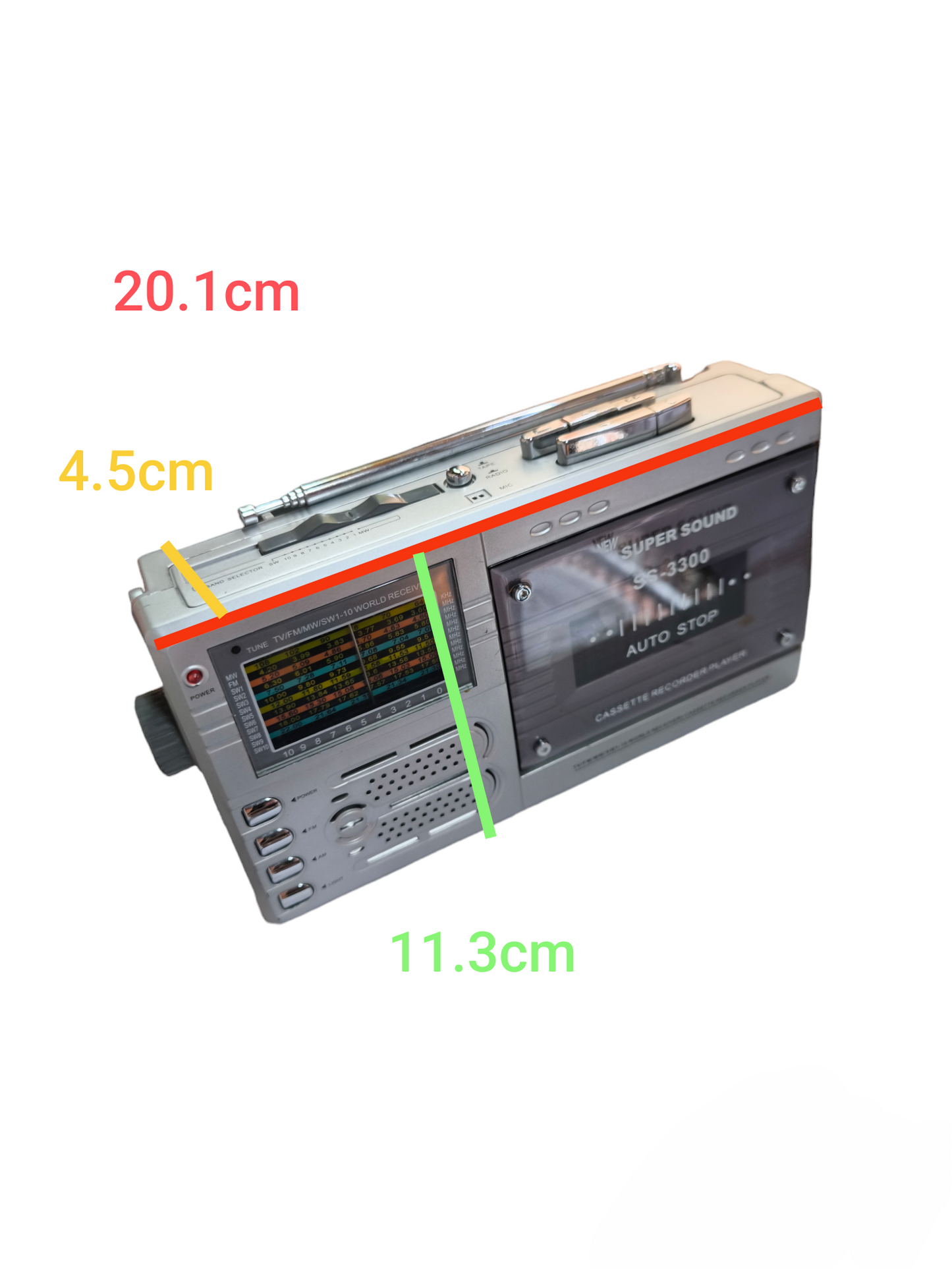 Retro style Voice Recorder 220V RJ11 Connetion with buttons and cassette tape slot from China