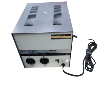 Voltac 350W Automatic Voltage Regulator metal box with vents front dual output sockets and attached power cord