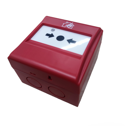 Red Manual Pull Station VSAIL fire alarm detector with directional arrows and emergency icon
