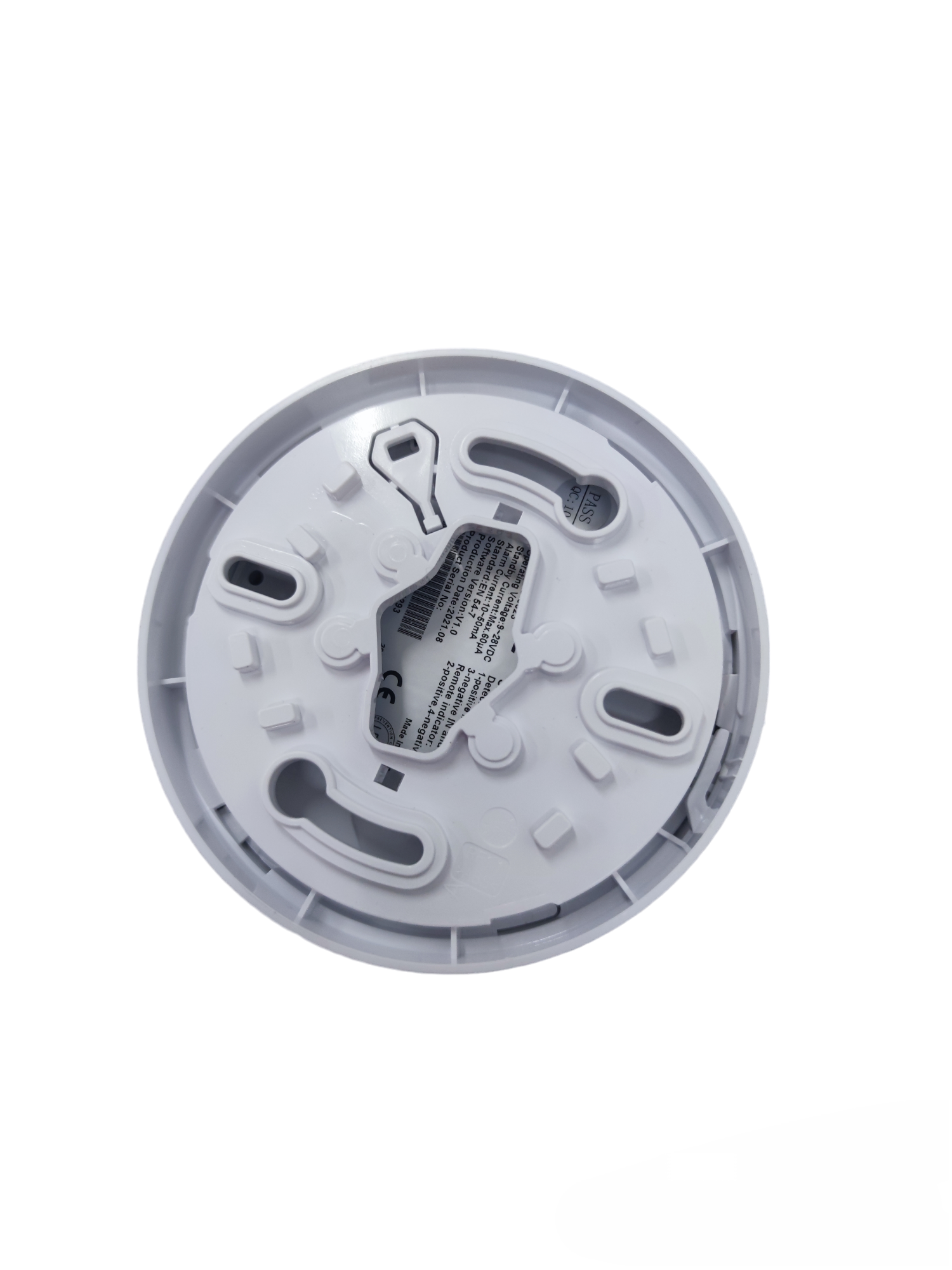 VSAIL Smoke Detector with Base 24V DC showing detailed mounting base for fire alarm installation