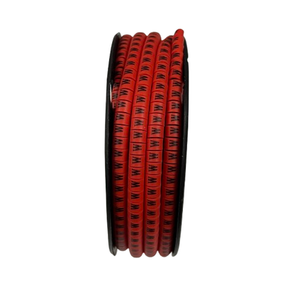 Grippes cable management W Marker Red 2.6mm to 4.2mm 1000pcs on a spool for wire identification