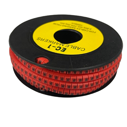 Grippes cable management W Marker Red 2.6mm to 4.2mm 1000pcs cable markers spool