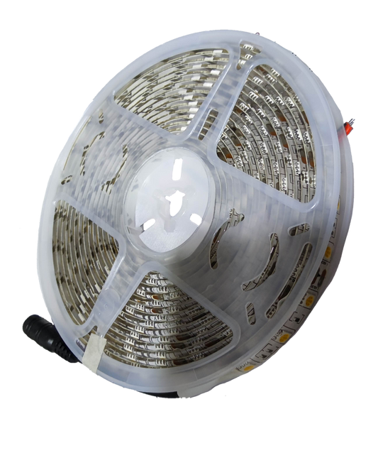 Warm white 3000K LED tape light 12V on a spool for versatile lighting solutions