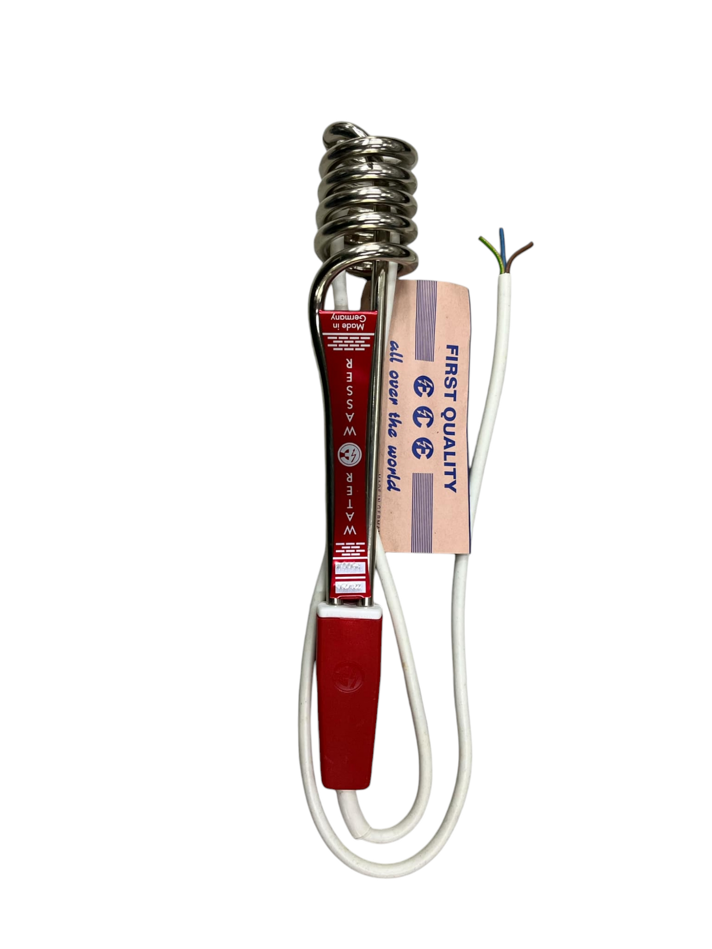 Germany made Water Heater 1500W-2000W 220V immersion heating element with red handle and white power cord