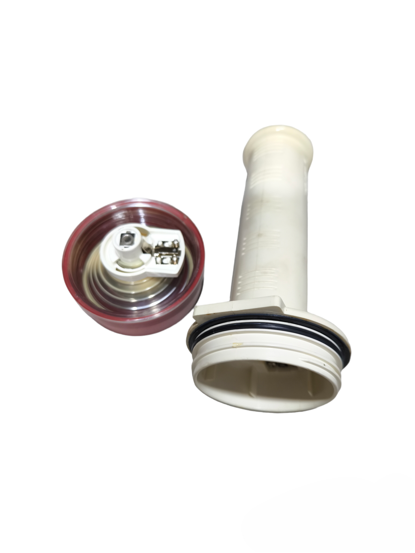 Hatsune Water Proof Flash Light Hand Held 30 Meter white flashlight part with red cap detached