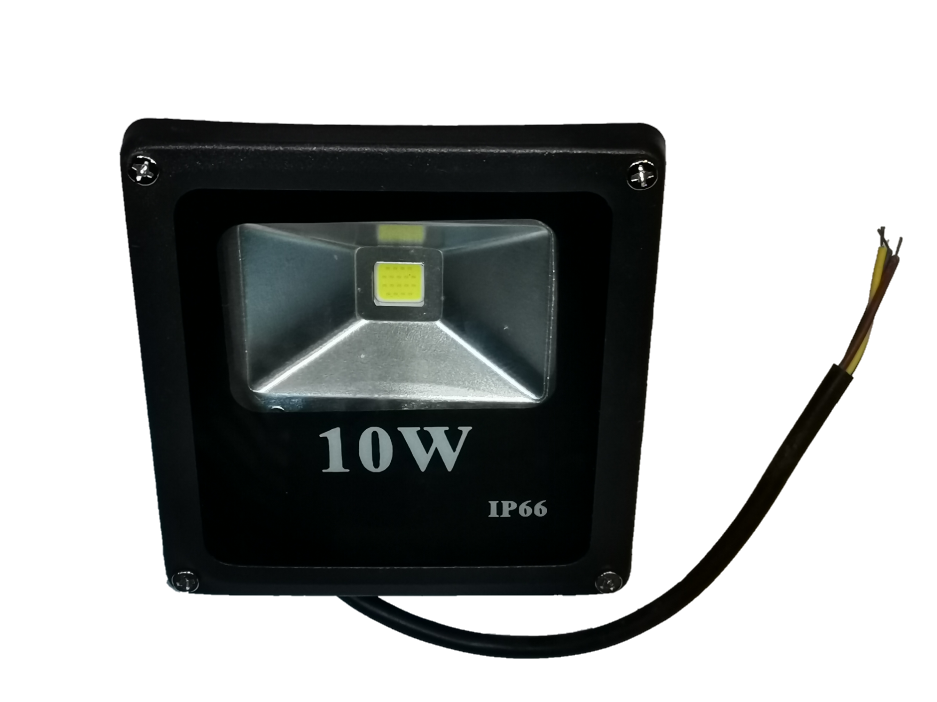 Denko waterproof 10W LED light for outdoor use with IP66 rating and black housing