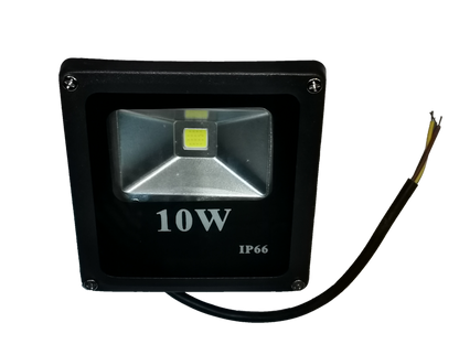 Denko waterproof 10W LED light for outdoor use with IP66 rating and black housing