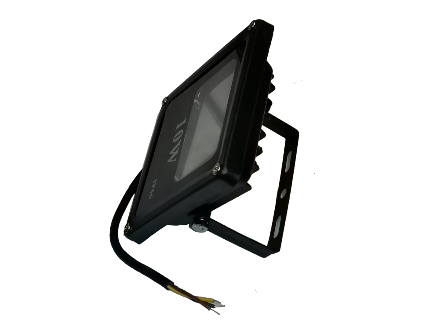 Denko waterproof 10W LED light for outdoor use with black frame and mounting bracket