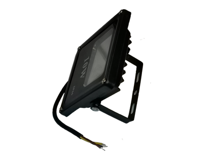 Denko waterproof 10W LED light for outdoor use with black frame and mounting bracket