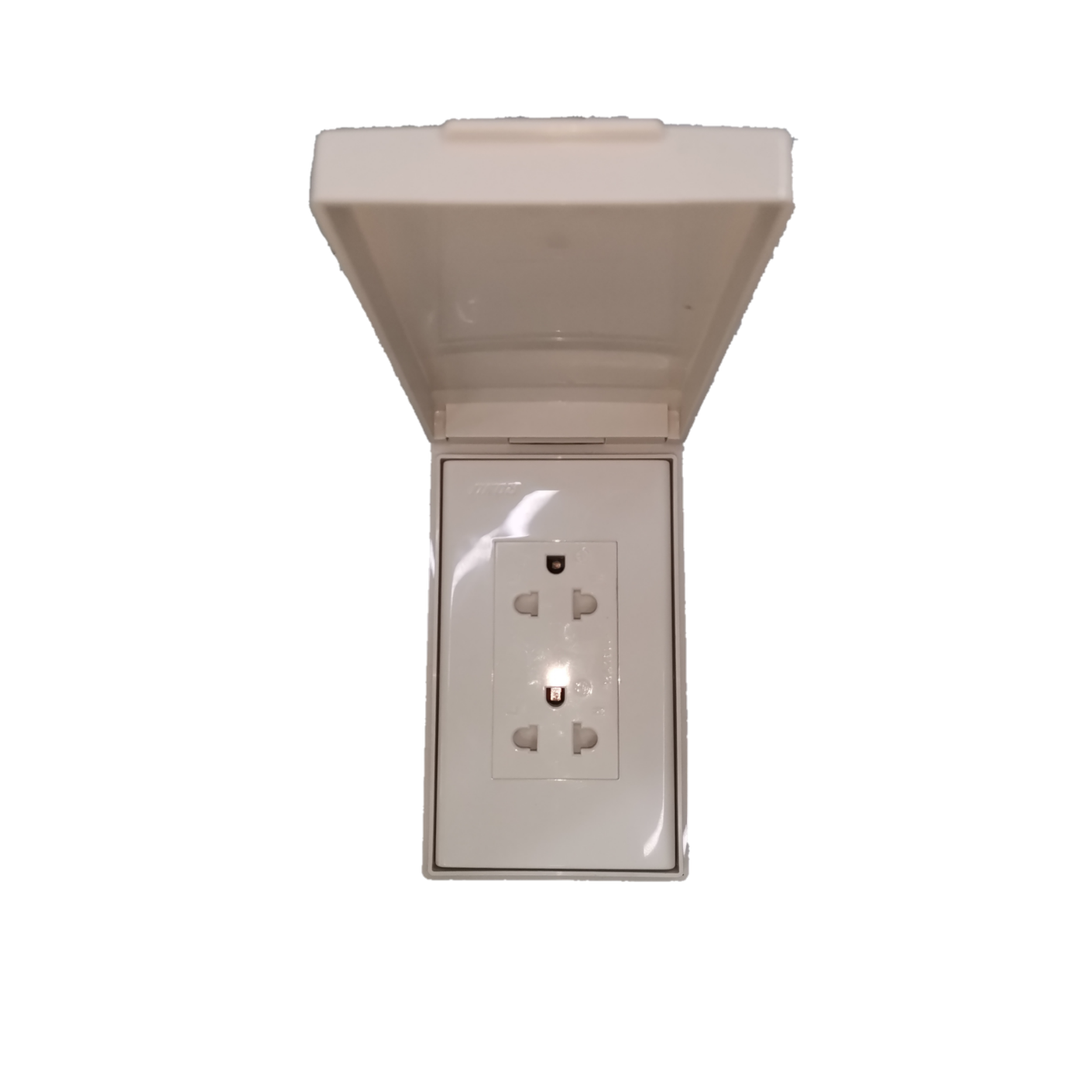 Royu Weatherproof Duplex Universal Outlet Wide Series with protective cover for outdoor use